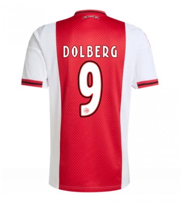 Ajax Kasper Dolberg #9 Hjemmebanetrøje 2025-26 Kort ærmer Ajax Kasper Dolberg #9 Hjemmebanetrøje 2025-26 Kort ærmer